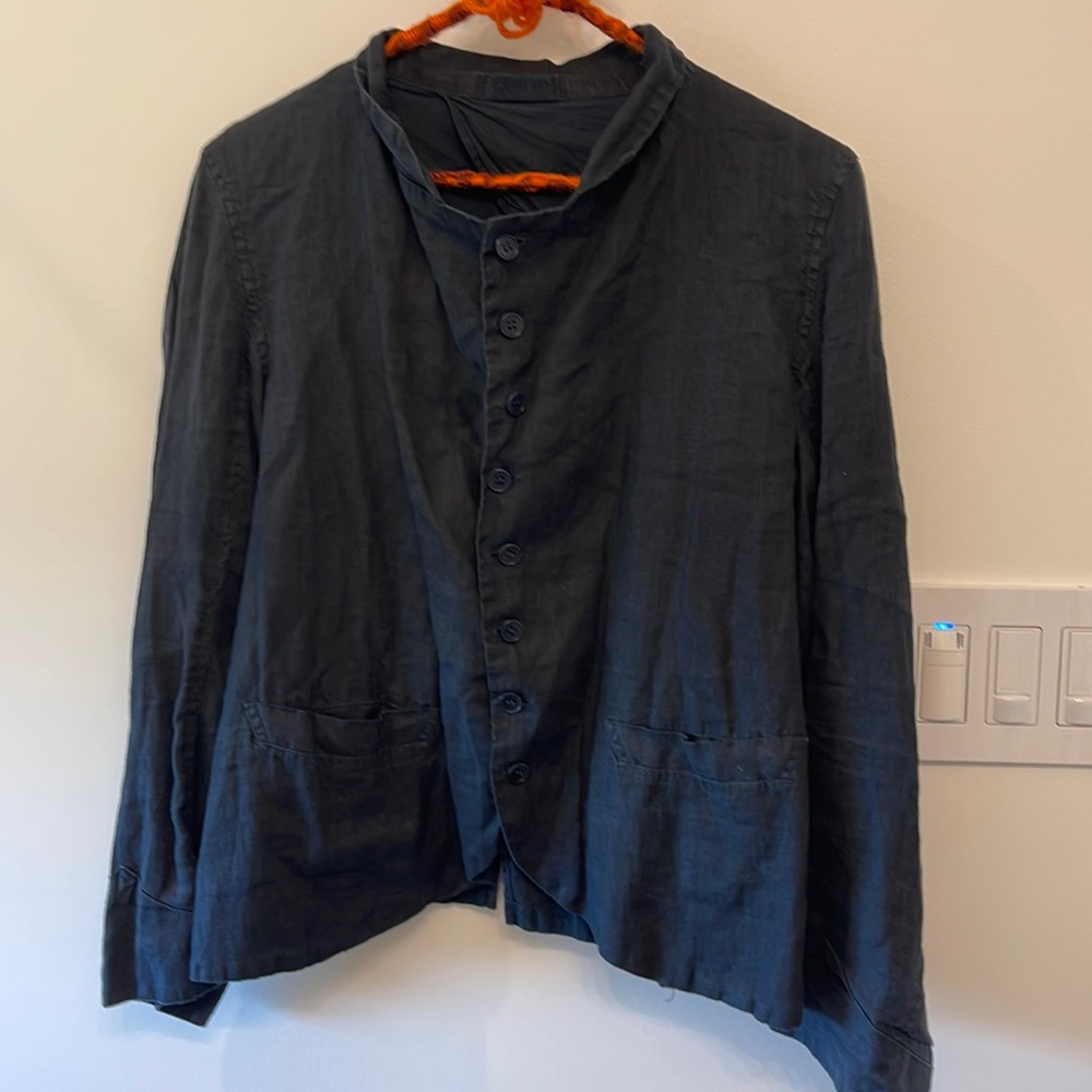 CP Shades black linen jacket